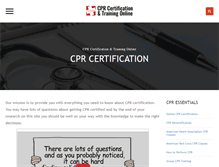 Tablet Screenshot of cprcertificationtrainingonline.com